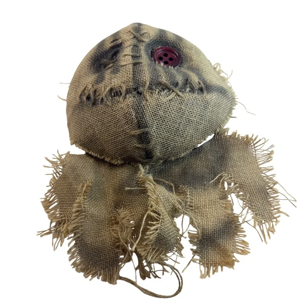 Trick r Treat Sam Burlap Mask Horror Halloween Costume Accessory Button Eye